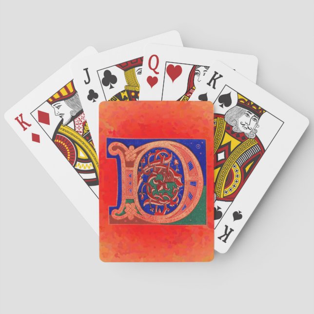 17th Century Letter D Poker Cards (Back)