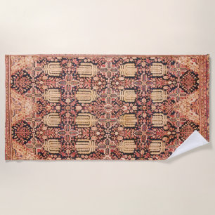 17th Century Persian Rug Print Beach Towel
