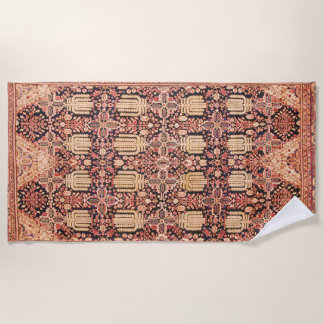 17th Century Persian Rug Print  Beach Towel