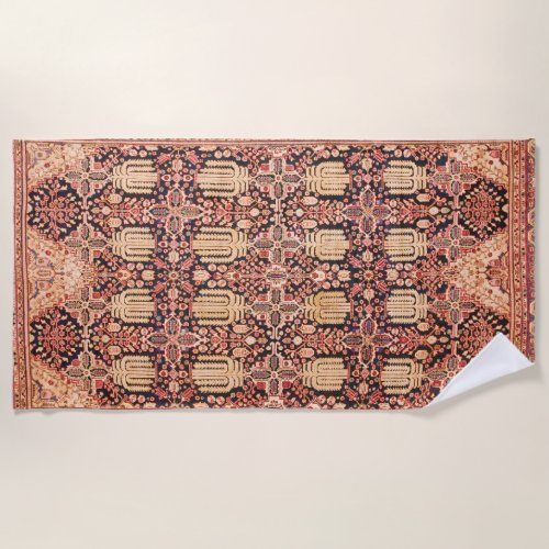 17th Century Persian Rug Print  Beach Towel