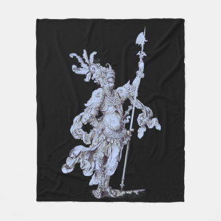 17th century soldier print fleece blanket