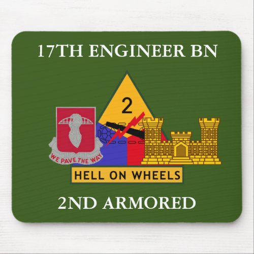 17TH ENGINEER BATTALION 2ND ARMORED  MOUSE PAD