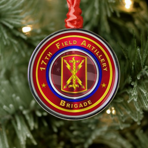 17th Field Artillery Brigade Christmas  Metal Ornament