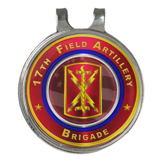 17th Field Artillery Brigade “Thunderbolt” Golf Hat Clip (Front)