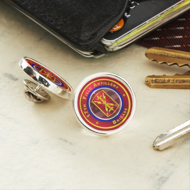 17th Field Artillery Brigade “Thunderbolt” Lapel Pin (In Situ)