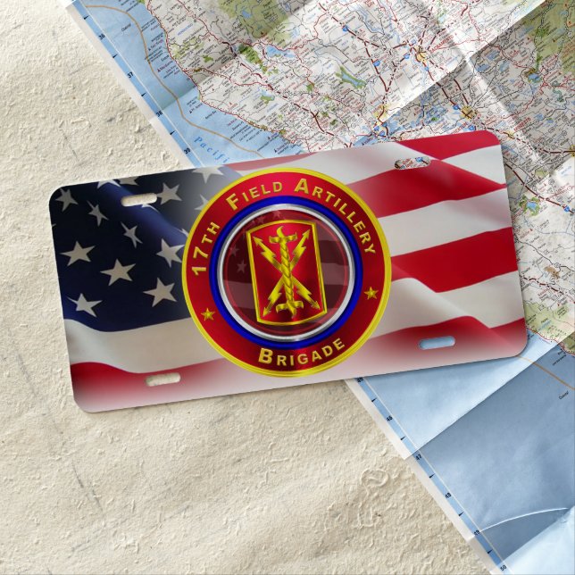 17th Field Artillery Brigade “Thunderbolt” License Plate (In Situ)