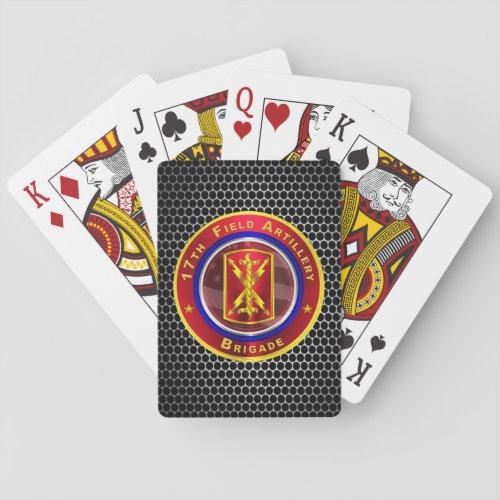 17th Field Artillery Brigade Thunderbolt Poker Cards