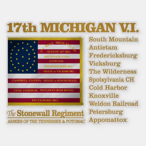 17th Michigan VI BH Sticker