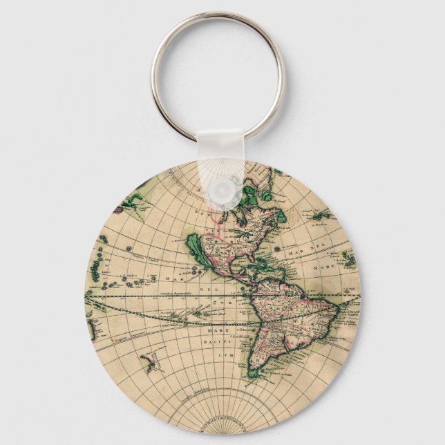 17th New World Map Keychain (Front)