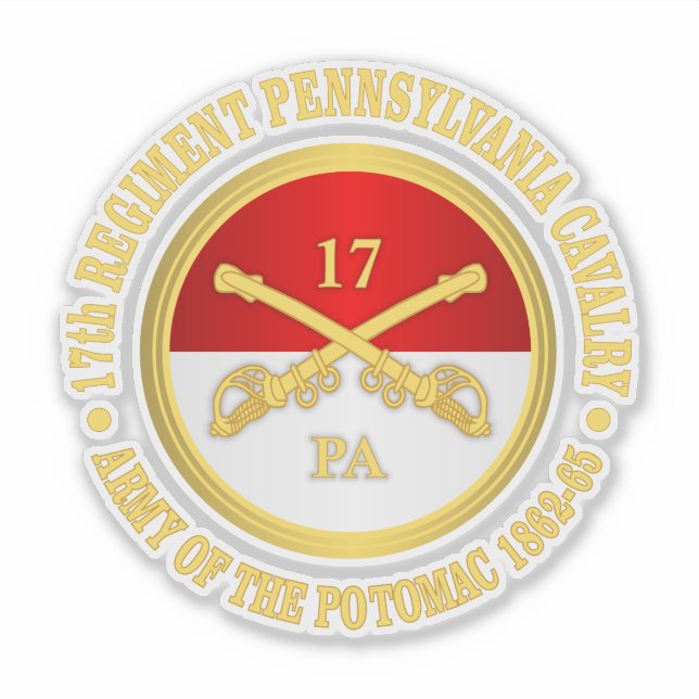 17th Pennsylvania Cavalry Sticker (Front)