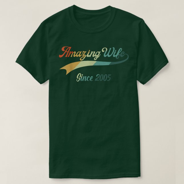 17th Wedding Aniversary gift For Her Amazing Wife  T-Shirt (Design Front)