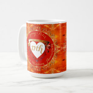 17th Wedding Anniversary Carnelian  Coffee Mug