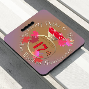 17th Wedding Anniversary Carnelian & Furniture Seat Cushion