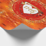 17th Wedding Anniversary Carnelian  Wrapping Paper<br><div class="desc">Looking for the right,  17th anniversary gift wrap honoring your love?! I've designed this custom wrapping paper for the 17th wedding anniversary with "bold elegance " in mind and the traditional carnelian gemstone together with your medallion text make for a regal and fitting design for your special day!</div>