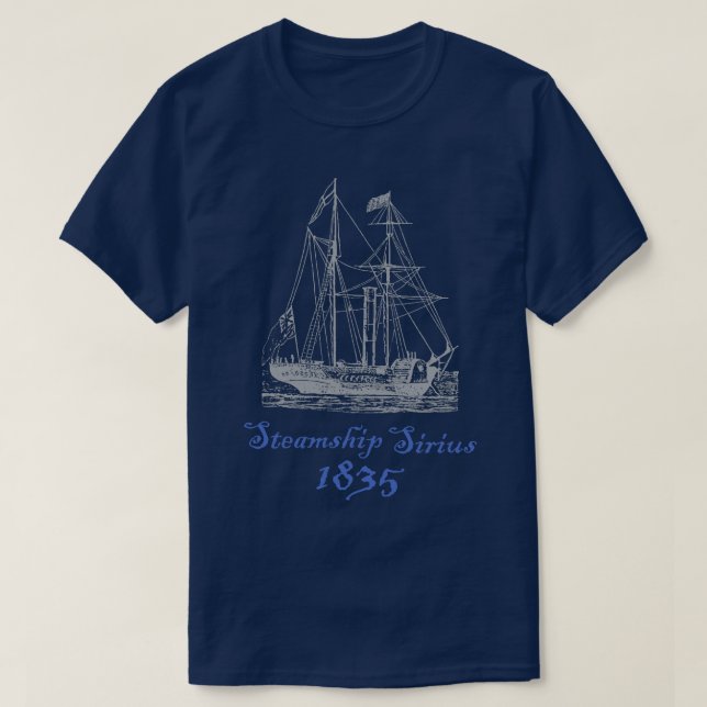 1800s Steamship Sirius T-Shirt (Design Front)