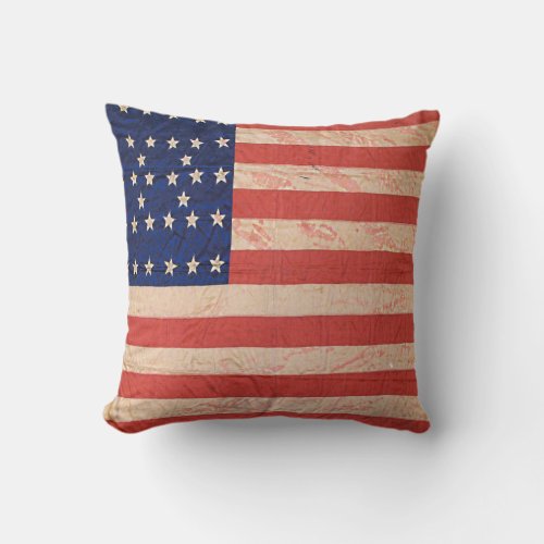 1800s USA Civil War Flag Throw Pillow