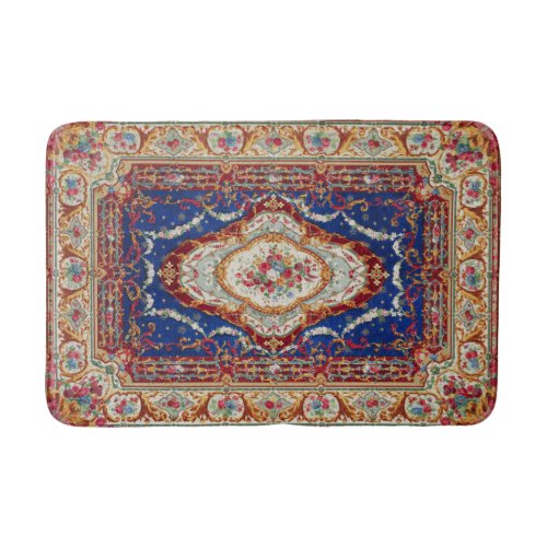 1800s Vintage Carpet Inspired Bath Mat