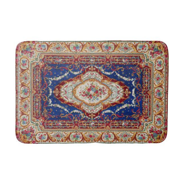 1800's Vintage Carpet Inspired Bath Mat (Front)