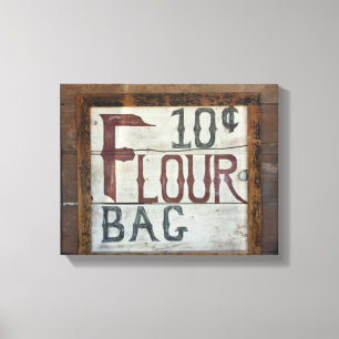 1800s Western Kitchen Decor Old Flour Sign
