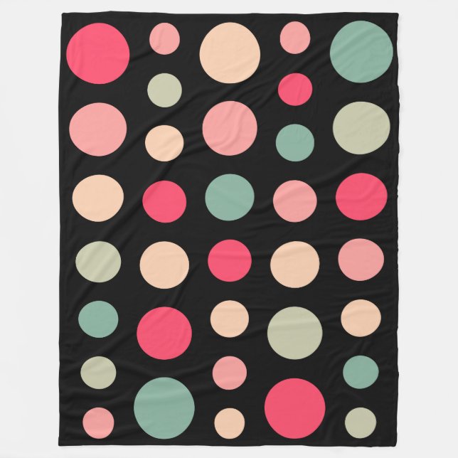 180115 - Colors 01 - on Black Fleece Blanket (Front)
