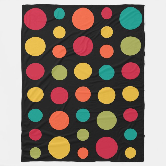 180115 - Colors 02 - on Black Fleece Blanket (Front)