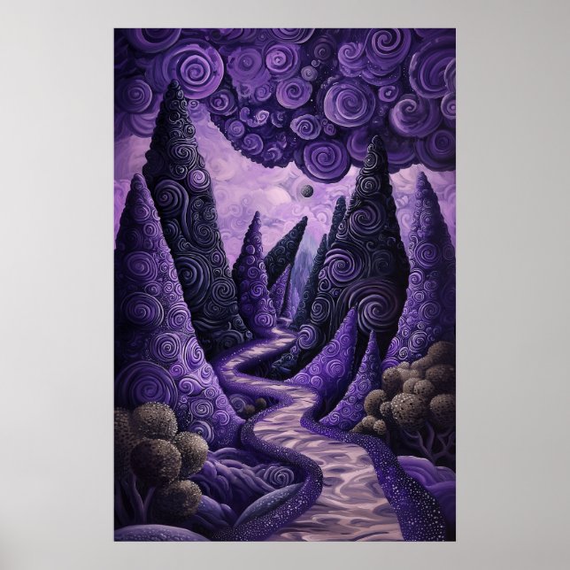 1802 Cosmic Surrealist Dreamscape Poster (Front)