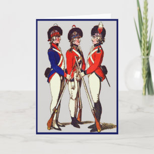 1803 London volunteer soldiers print Card