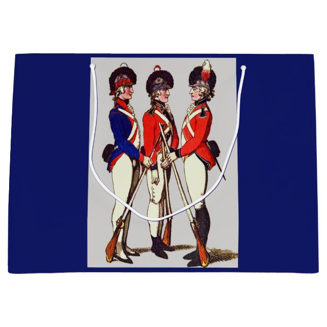 1803 London volunteer soldiers print Large Gift Bag (Front)
