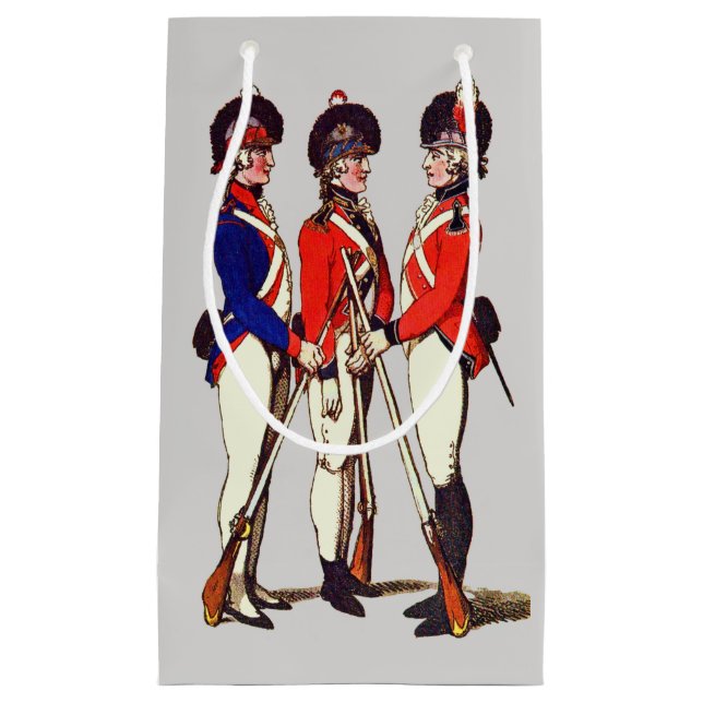 1803 London volunteer soldiers print Small Gift Bag (Front)