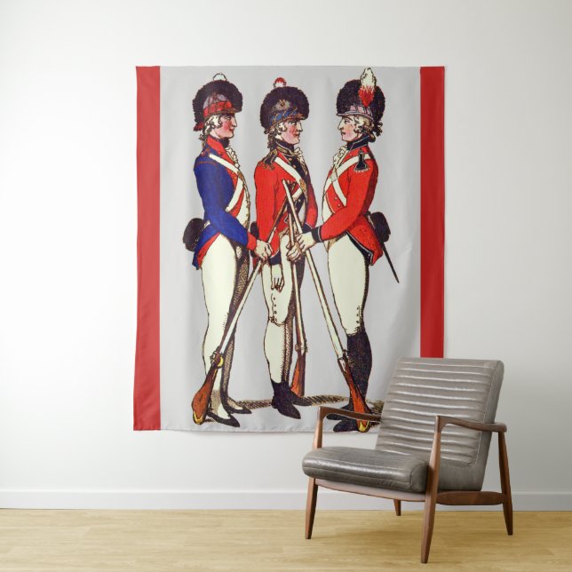 1803 London volunteer soldiers print Tapestry (In Situ)