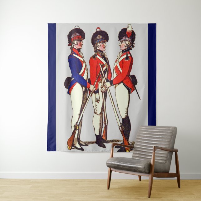 1803 London volunteer soldiers print Tapestry (In Situ)