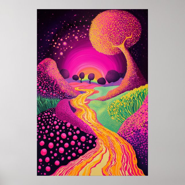 1804 Cosmic Surrealist Dreamscape Poster (Front)