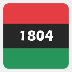 1804 Haiti Pan African Colors Square Sticker
