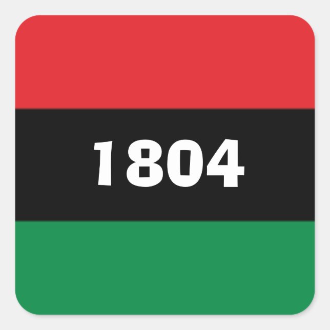 1804 Haiti Pan African Colors  Square Sticker (Front)