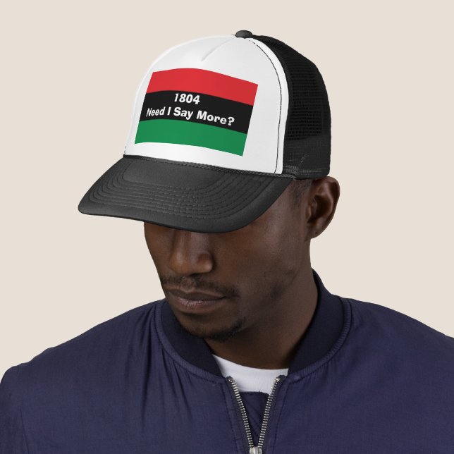 1804 Haiti Pan African Colors  Trucker Hat (In Situ)