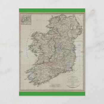 1804 Map Of Ireland Postcard by lostlit at Zazzle