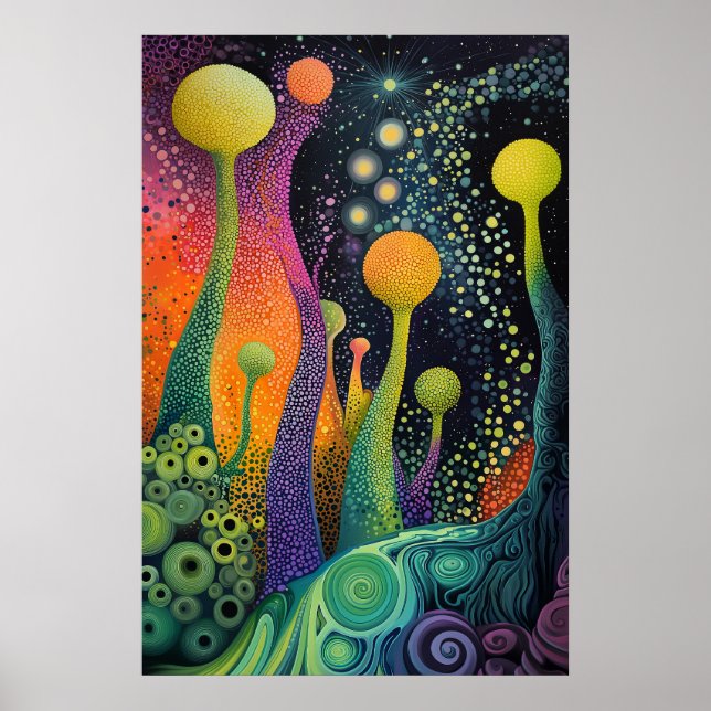 1805 Cosmic Surrealist Dreamscape Poster (Front)