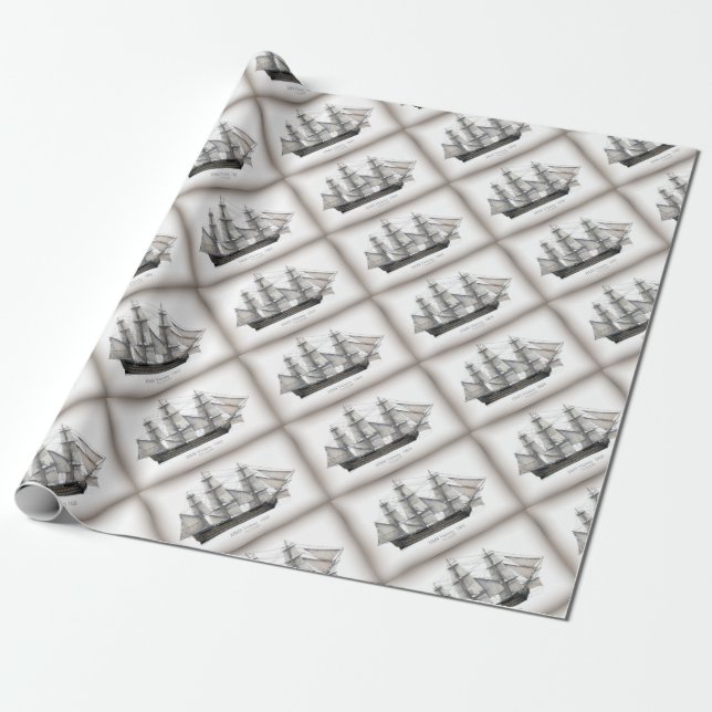 1805 Victory ship Wrapping Paper (Unrolled)
