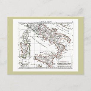 1806 Map - Italy (South) Postcard