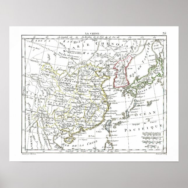 1806 Map - La Chine Poster (Front)
