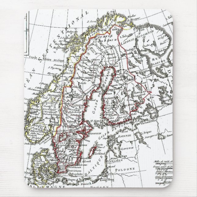 1806 Map - La Suede at le Danemarck Mouse Pad (Front)