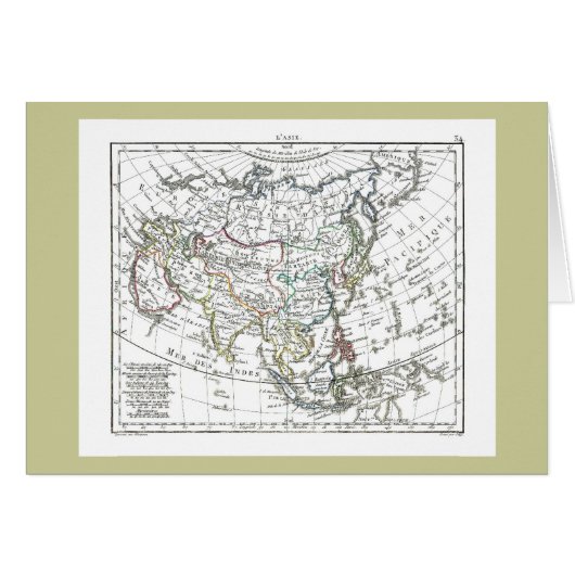 1806 Map - L'Asie Cards (Front Horizontal)