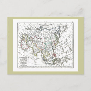 1806 Map - L'Asie Postcard