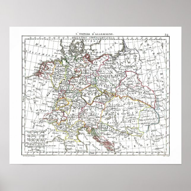1806 Map - L'Empire d'Allemagne Poster (Front)