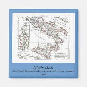 1806 Map - L'Italie (Sud) Magnet