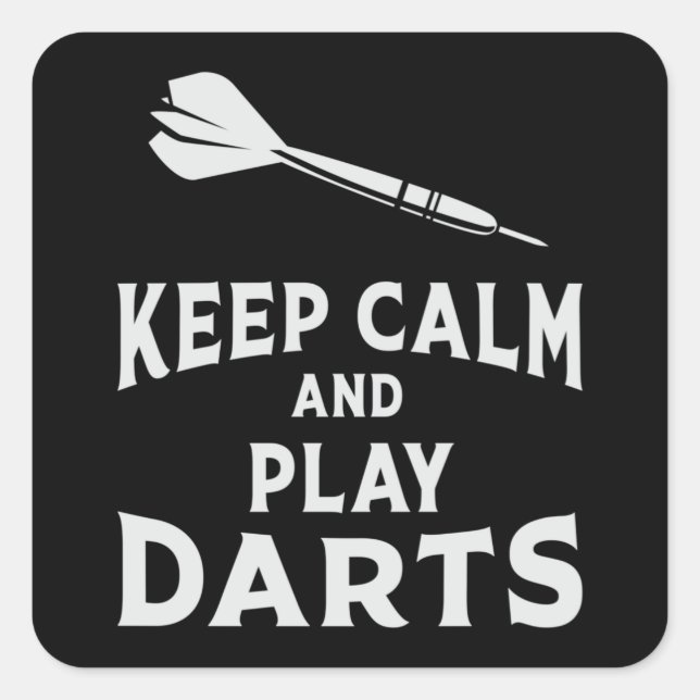 180 Darts Dart Dartboard Keep Calm Funny Gift Idea Square Sticker (Front)