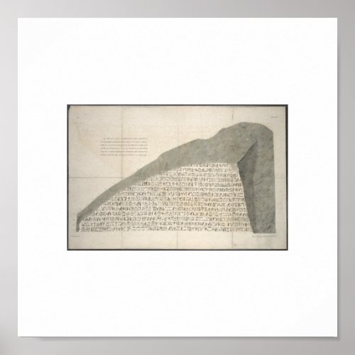 1810 Rosetta Stone Heiroglyphs Picture Poster