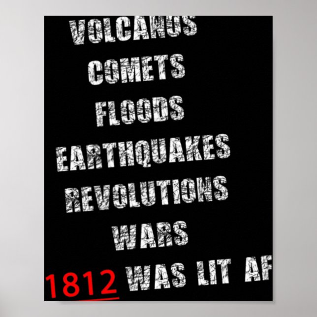 1812 America War New Madrid Earthquake Comet Mud F Poster (Front)