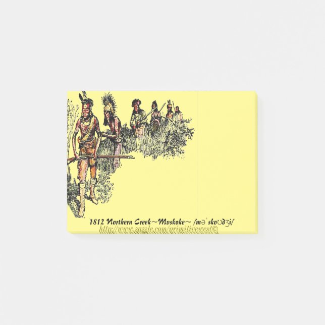"1812  Mvskoke Warriors" Post-it Notes (Front)