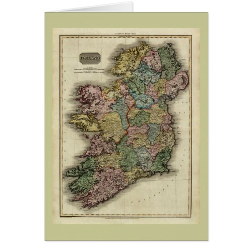 1813 Ireland Map by John Pinkerton